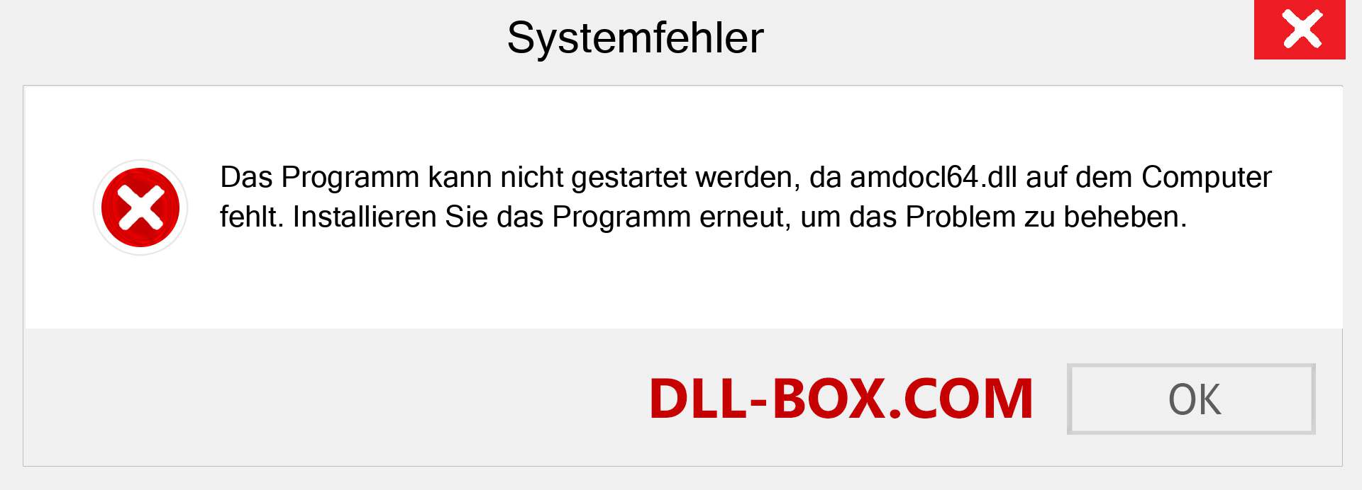 amdocl64.dll-Datei fehlt?. Download für Windows 7, 8, 10 - Fix amdocl64 dll Missing Error unter Windows, Fotos, Bildern