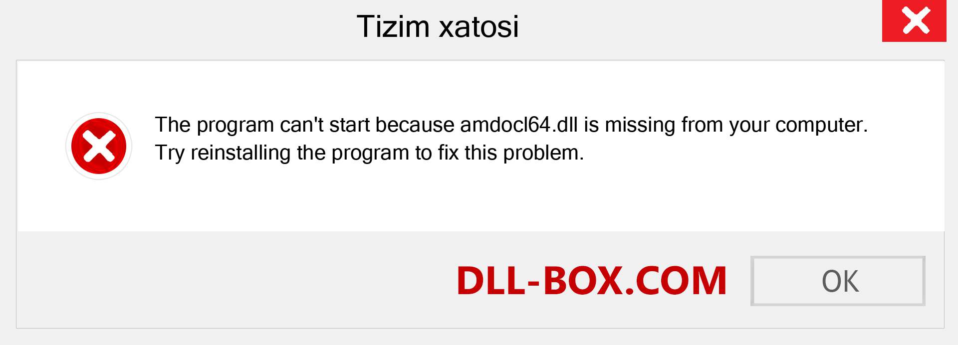 amdocl64.dll fayli yo'qolganmi?. Windows 7, 8, 10 uchun yuklab olish - Windowsda amdocl64 dll etishmayotgan xatoni tuzating, rasmlar, rasmlar